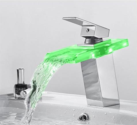 Frendorf | AquaNova LED Wasserhahn | Farbwechsel nach Wassertemperatur | Modernes Design | Langlebig & Sicher