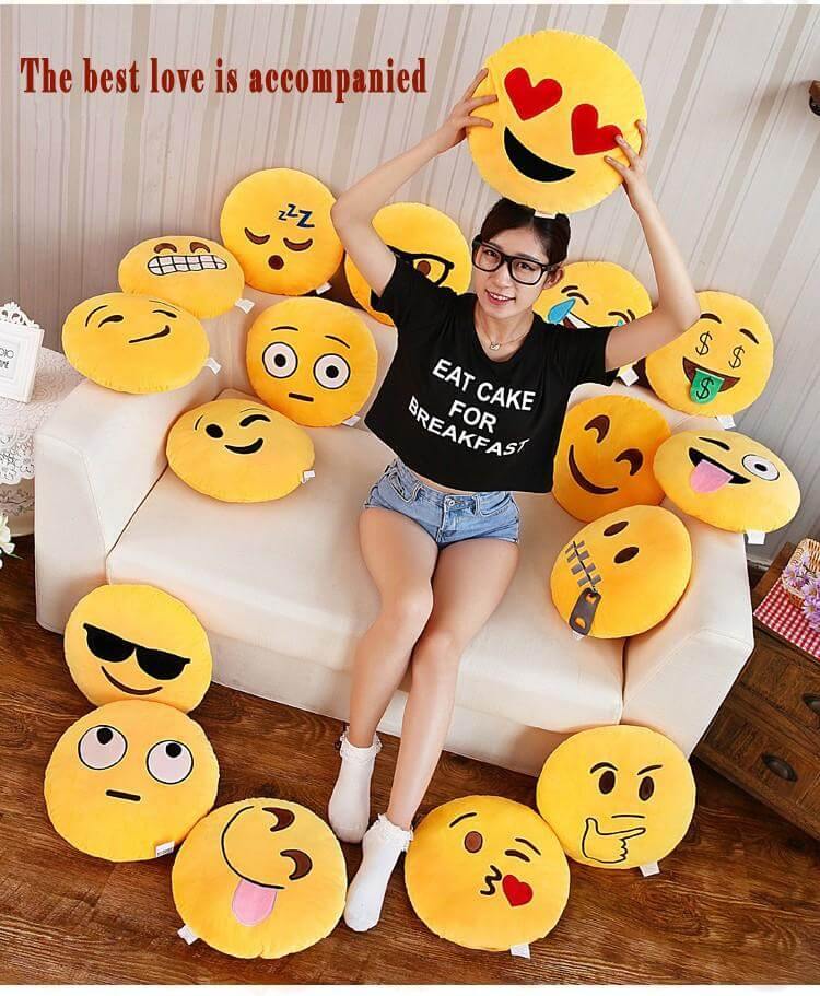Vollständiges Emoji-Set Kissen