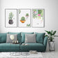 Nordic Cactus Flower Topfpflanze Poster - Leinwand Wandkunst Bild