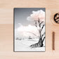 Pink Seascape Bus Healing Girl - Leinwand Wandkunst Malerei