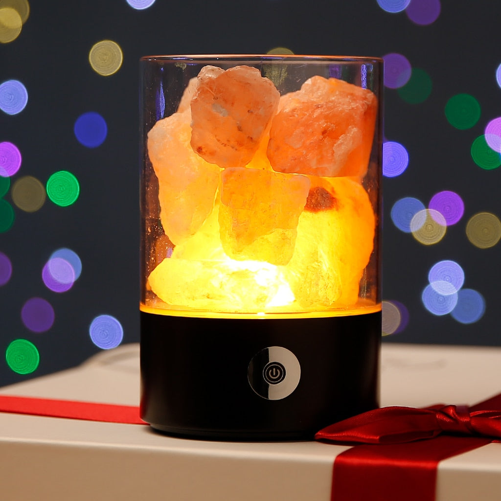 Himalayan Salt Schreibtischlampe & Luftreiniger Weiß