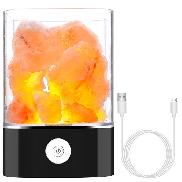 Himalayan Salt Schreibtischlampe & Luftreiniger Weiß