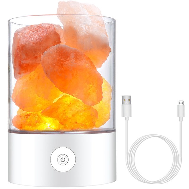 Himalayan Salt Schreibtischlampe & Luftreiniger Weiß
