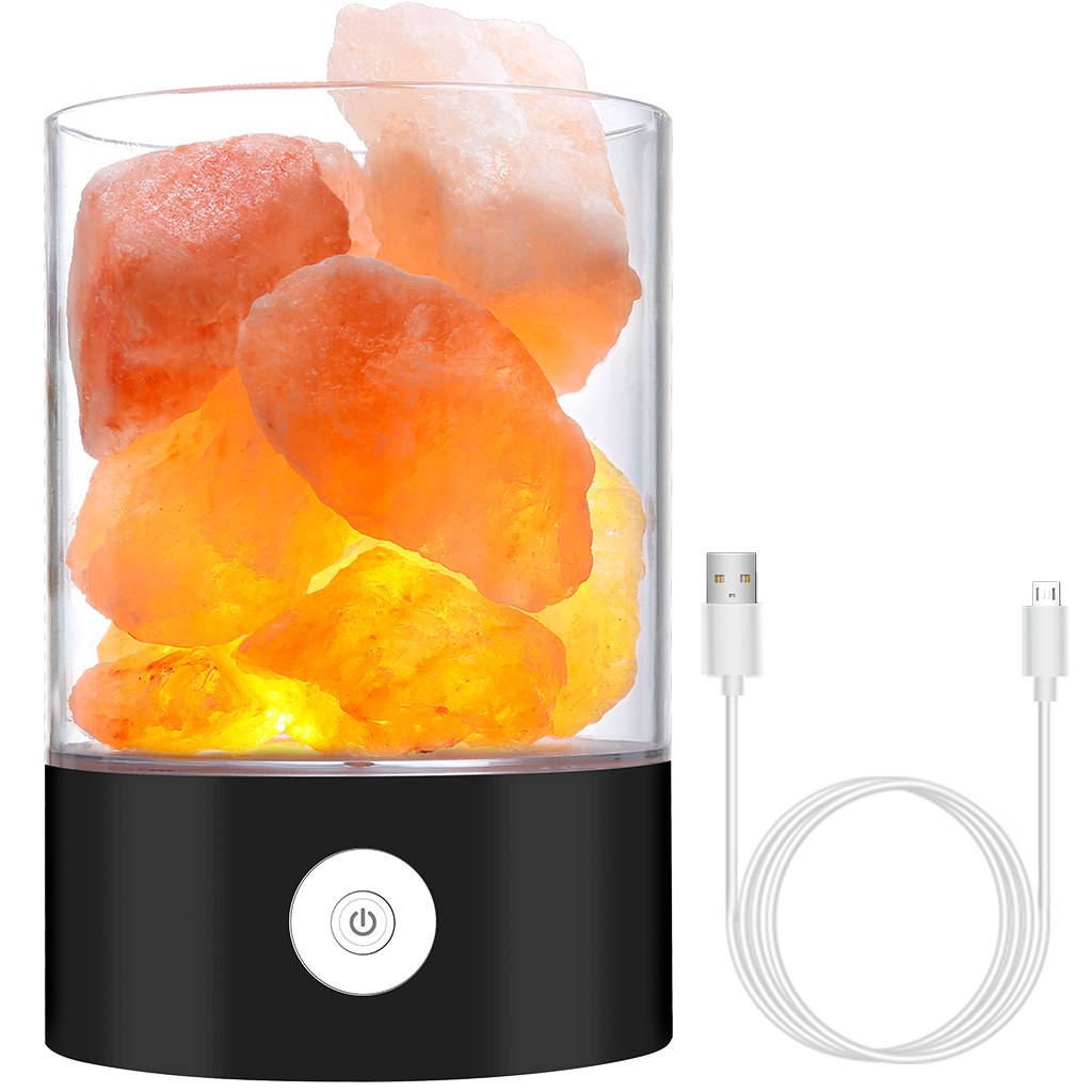 Himalayan Salt Schreibtischlampe & Luftreiniger Weiß
