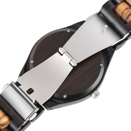 Frendorf | Bambus Holzuhr - Naturläufer Holzarmband, Quarz