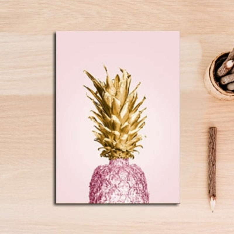Nordic Banana Ananas - Leinwand Wandkunst Gemälde