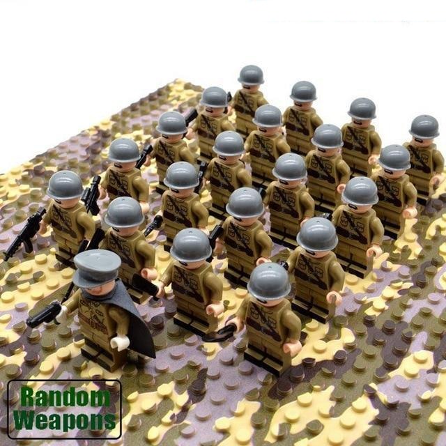 Frendorf | 21PCs/Set WWII-Armee Militär Baukästen Deutschland Frankreich Italien Japan Großbritannien