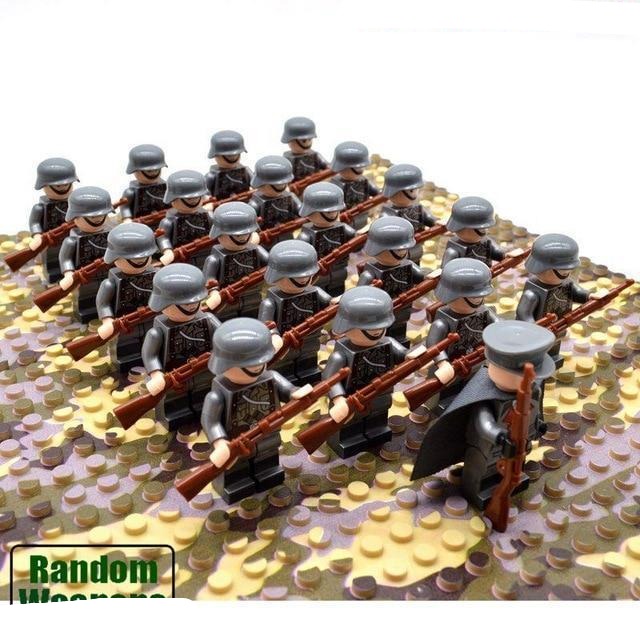 Frendorf | 21pcs/Set WWII-Armee Militär Bauklötze Deutschland Frankreich Italien Japan Großbritannien