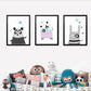 Cartoon Panda Ballon Kinder Geschenk - Leinwand Wandkunst Gemälde