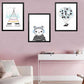 Cartoon Panda Ballon Kinder Geschenk - Leinwand Wandkunst Gemälde