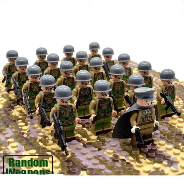 Frendorf | 21PCs/Set WWII-Armee Militär Baukästen Deutschland Frankreich Italien Japan Großbritannien