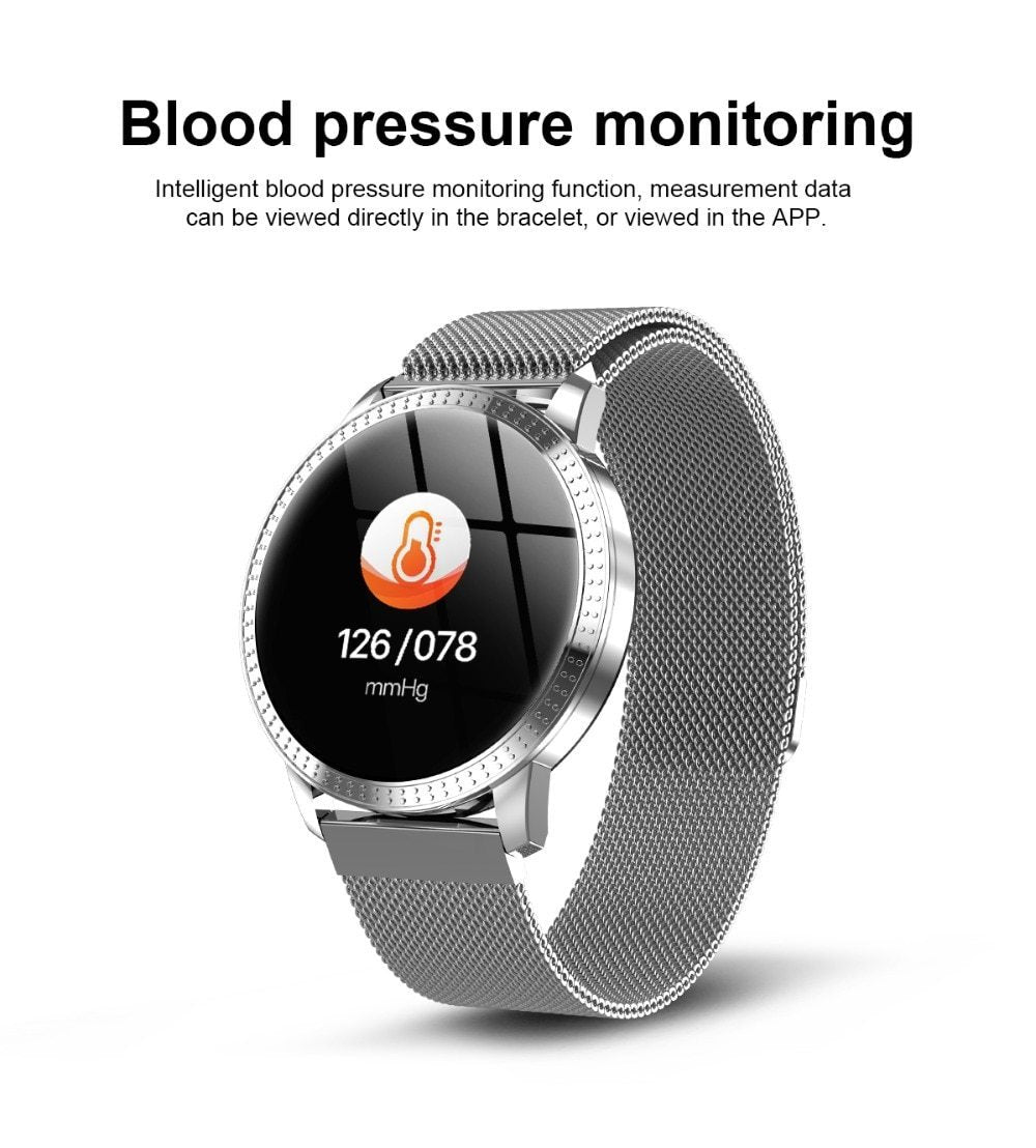 Frauen Smartwatch mit Bluetooth – Kompatibel mit Android & iOS, Wasserdicht & Leicht