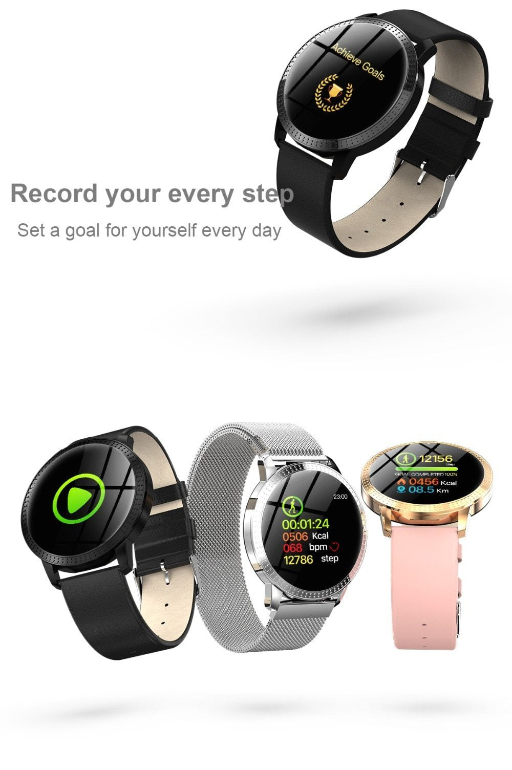 Frauen Smartwatch mit Bluetooth – Kompatibel mit Android & iOS, Wasserdicht & Leicht