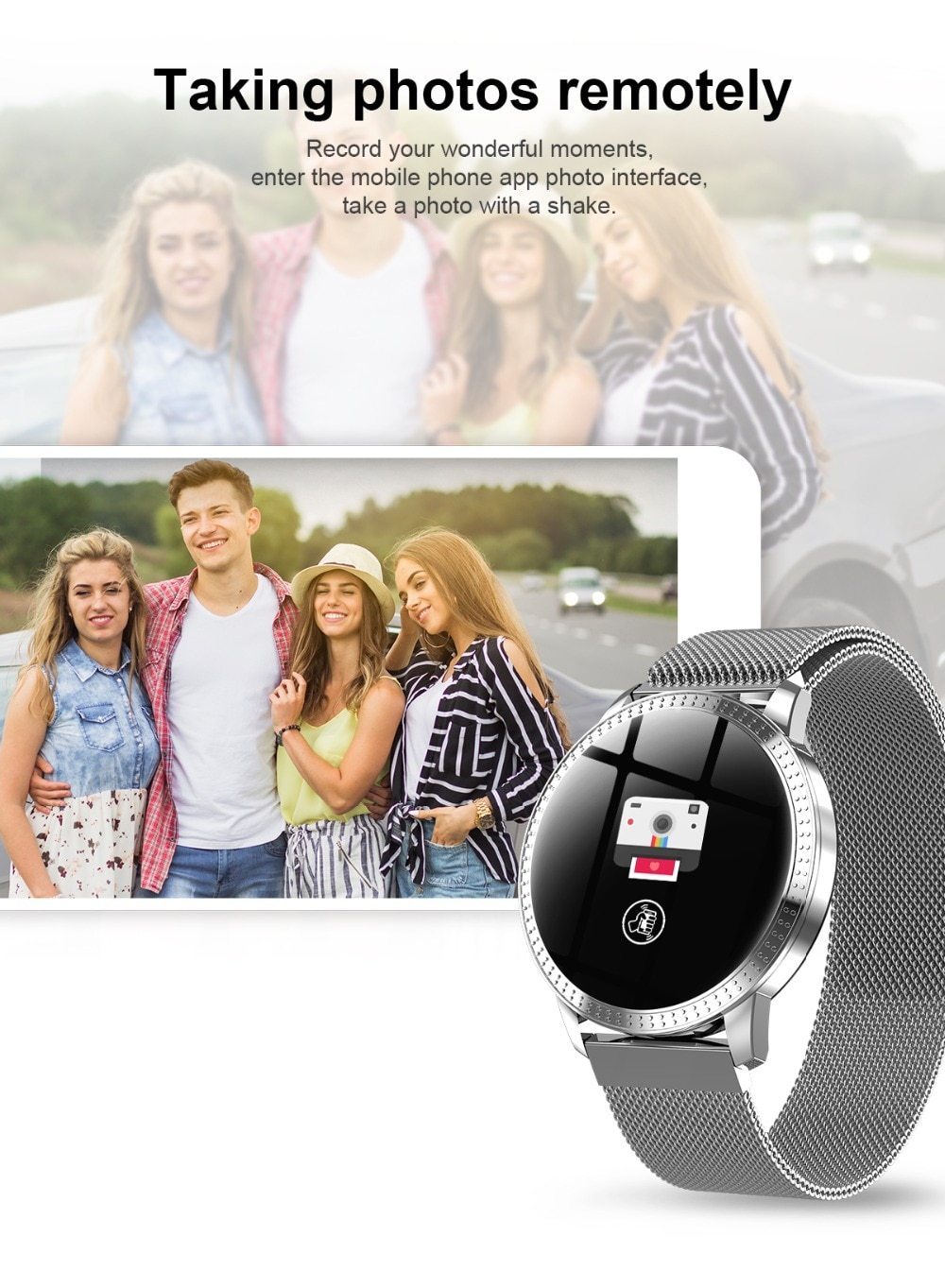 Frauen Smartwatch mit Bluetooth – Kompatibel mit Android & iOS, Wasserdicht & Leicht