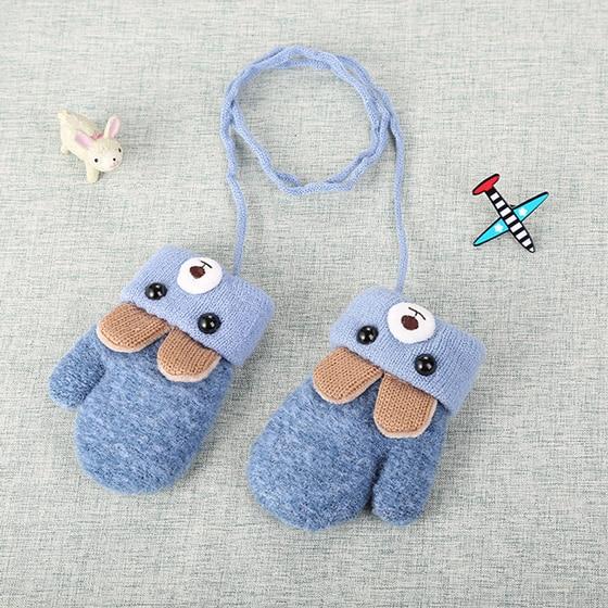 Frendorf | Gefütterte Kinder-Fäustlinge mit Hasenmotiv & Kordel – 1+1 Gratis – 0–4 Jahre