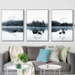 Nordic Skandinavien Landschaft Hirsch - Leinwand Wandkunst Gemälde