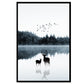Nordic Skandinavien Landschaft Hirsch - Leinwand Wandkunst Gemälde