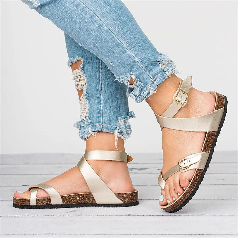 Frendorf | Flache Sandalen aus Leder