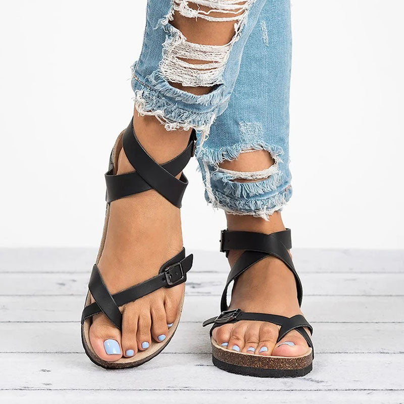Frendorf | Flache Sandalen aus Leder