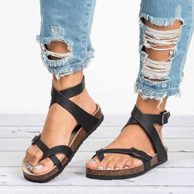 Frendorf | Flache Sandalen aus Leder