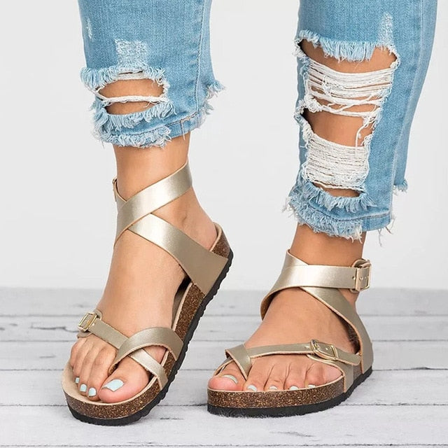 Frendorf | Flache Sandalen aus Leder