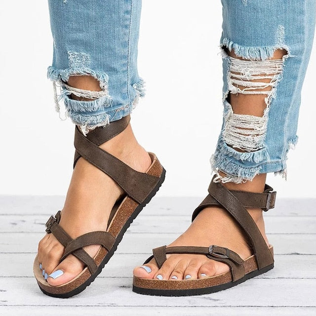 Frendorf | Flache Sandalen aus Leder