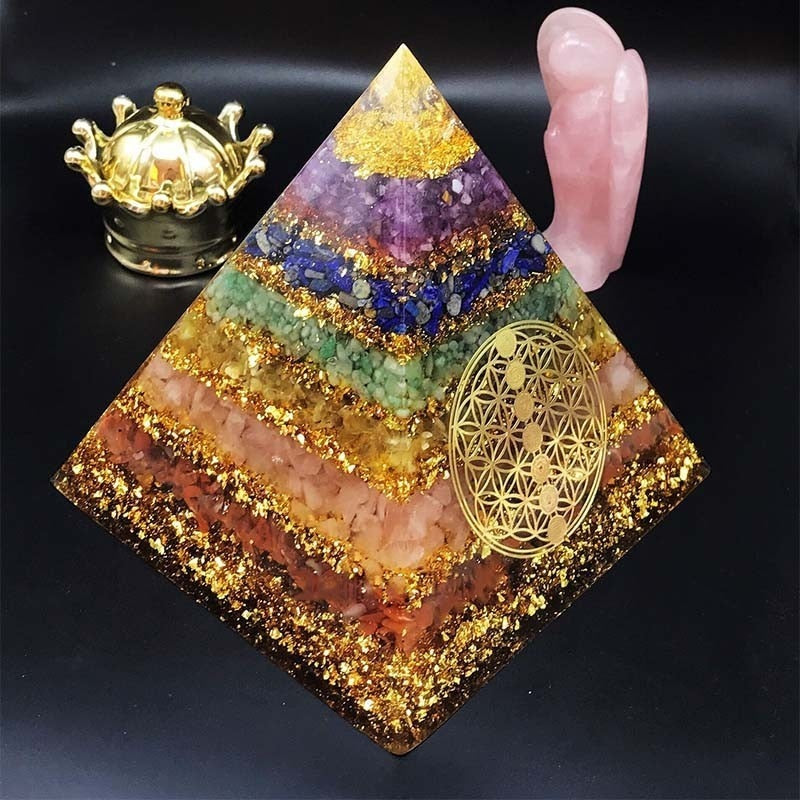 Heilige Harmonie 7 Chakra Blume des Lebens Pyramide