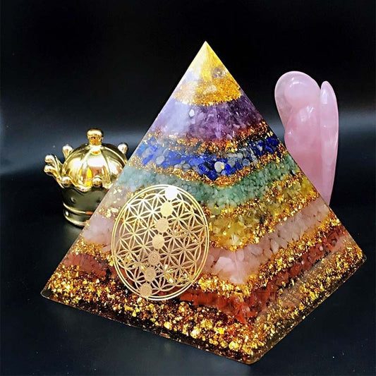 Heilige Harmonie 7 Chakra Blume des Lebens Pyramide
