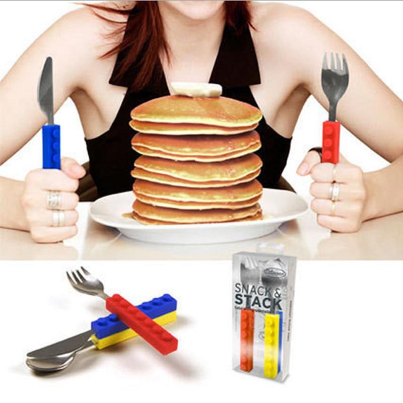 Frendorf | Bausteine Silikon Edelstahl Geschirrset