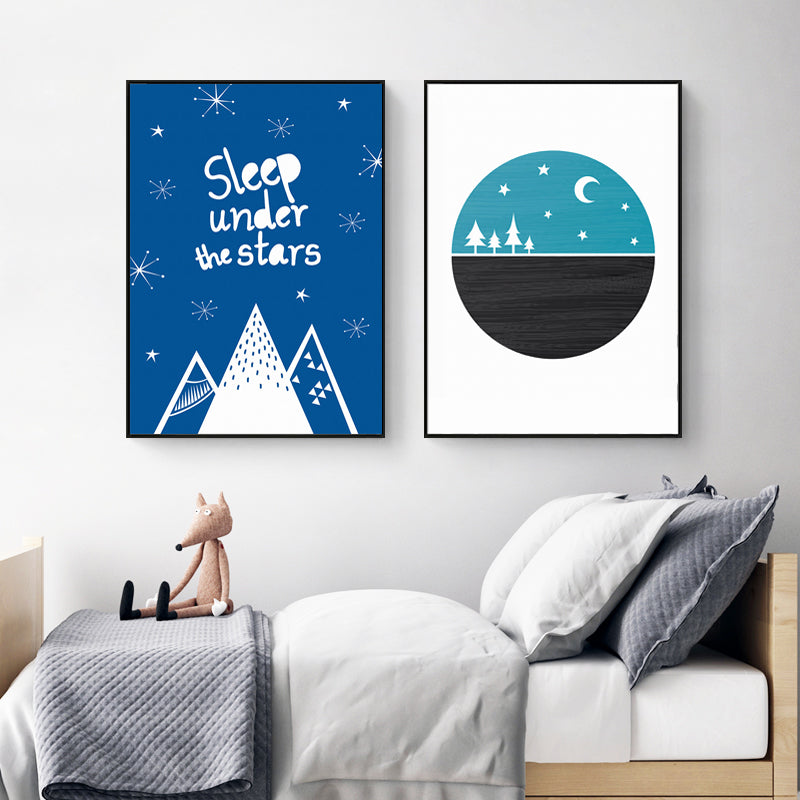 Unter den Sternen schlafen - Leinwand Wandkunst Gemälde