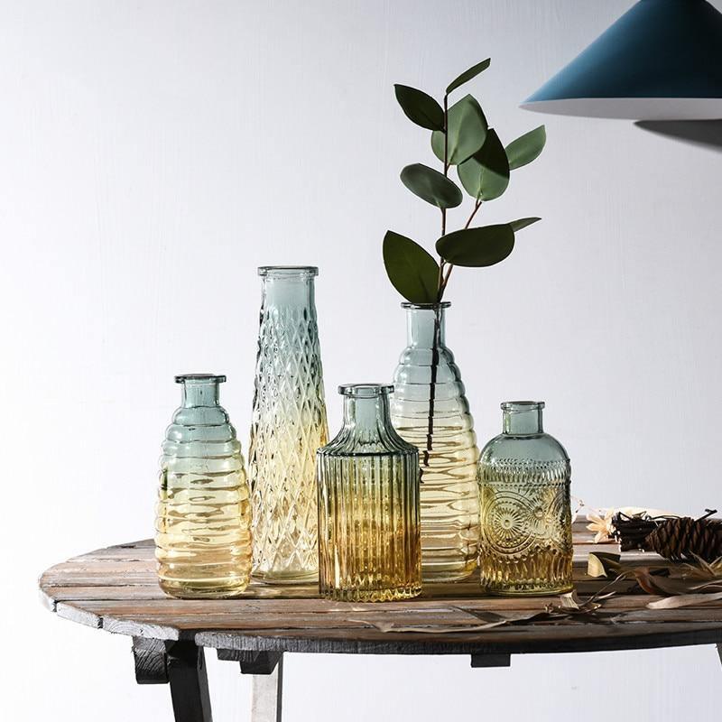 Frendorf | Gradivo Gradient Glasflaschen-Vasen | Modernes Design | Stilvolle Wohnaccessoires
