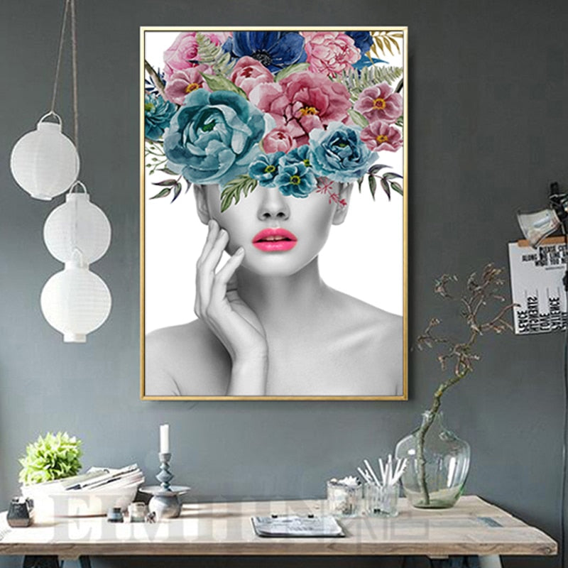 Schöne Fashionista - Leinwand Wandkunst Malerei
