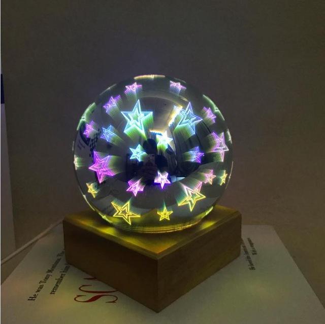 Frendorf | NovaOrb LED Nachtlicht | Art Deco Kristallkugel | Faszinierende Sternenprojektion