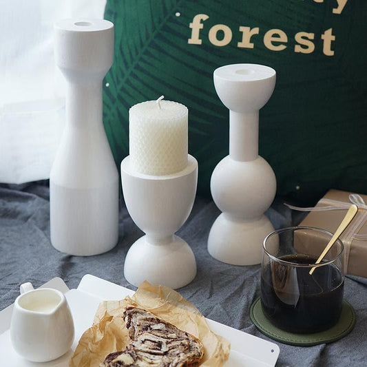Frendorf | Lumeva Elegante Kerzenhalter Set | Minimalistisches Design | Dekoration für Wohnzimmer, Esstisch & besondere Anlässe