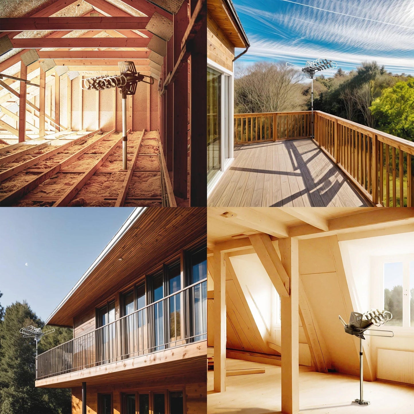 Frendorf | 2025 Langstrecken-Digital-Außen-HD-TV-Antenne mit vollem 360-Grad-Richtungsantrieb Kostenlose HD-Kanäle