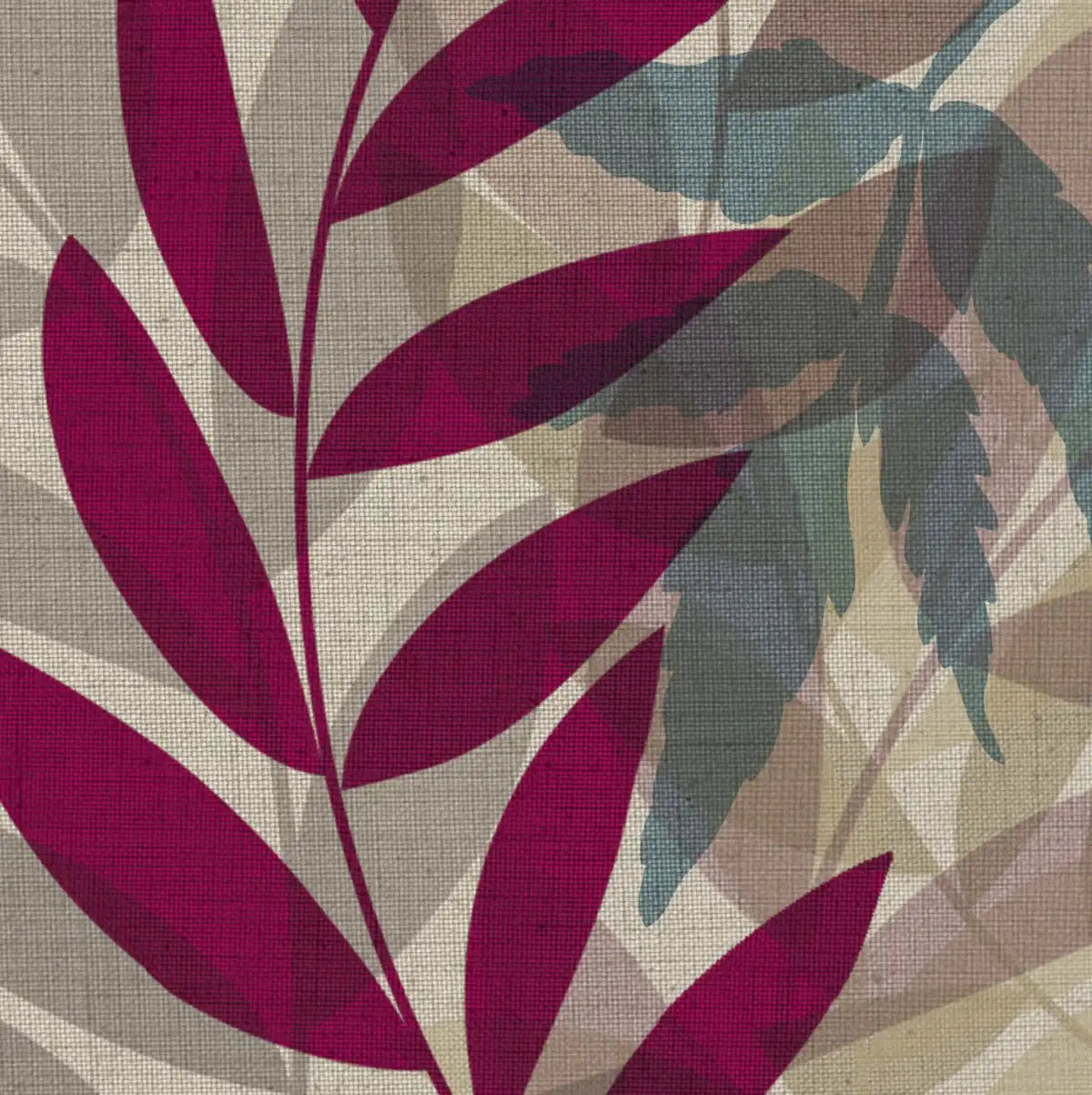 Frendorf | Lila Grüne Blätter I Wandkunst