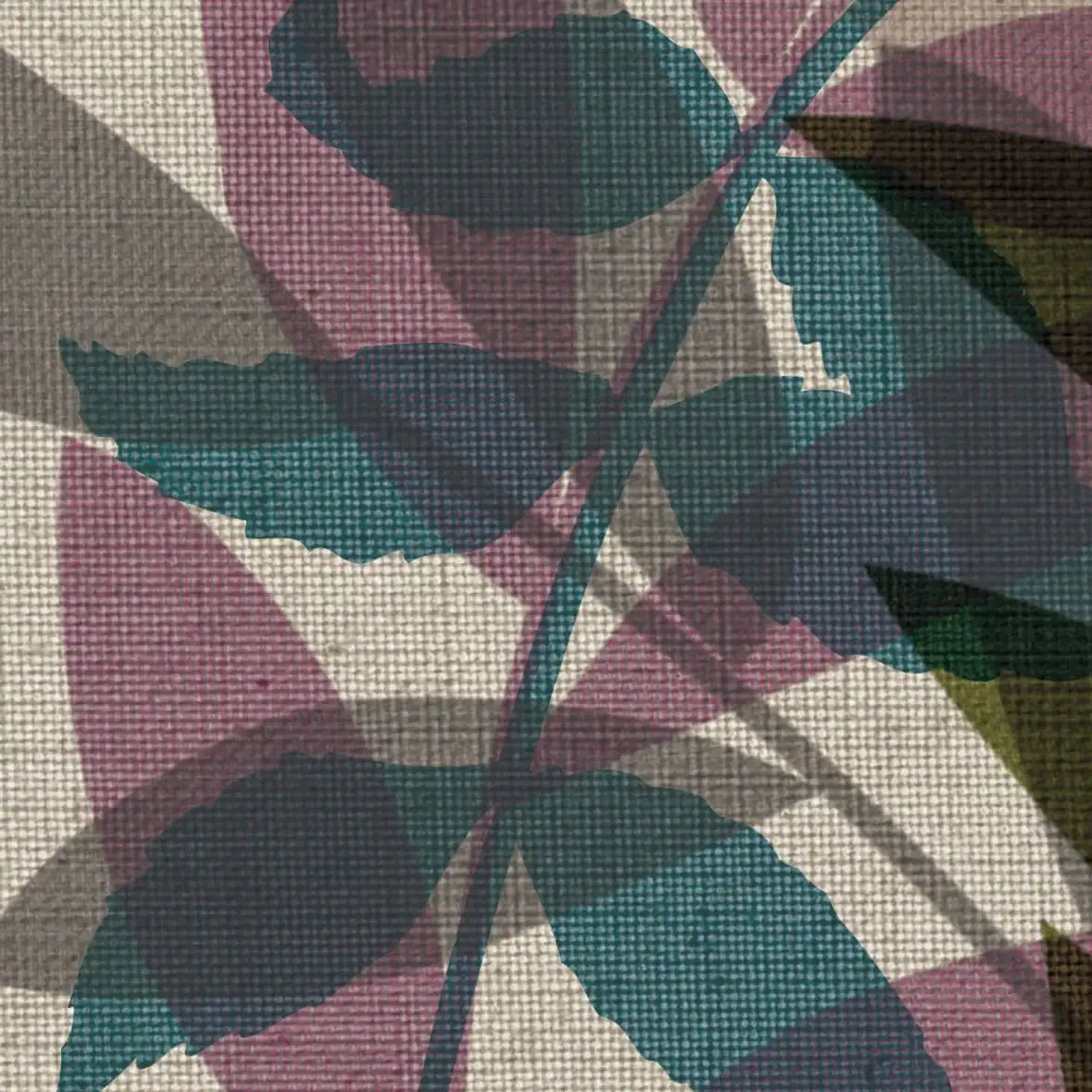 Frendorf | Lila Grüne Blätter II Wandkunst