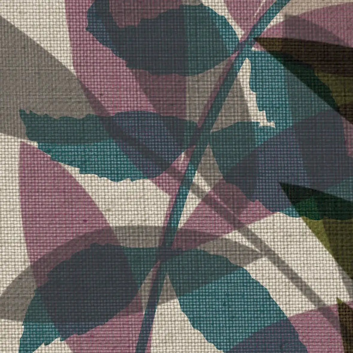 Frendorf | Lila Grüne Blätter II Wandkunst