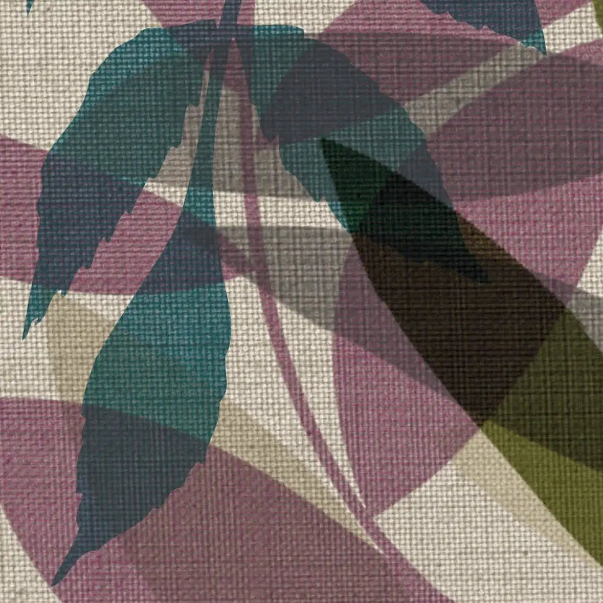 Frendorf | Lila Grüne Blätter II Wandkunst