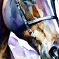 Frendorf | Lila Pferd Aquarell Wandkunst