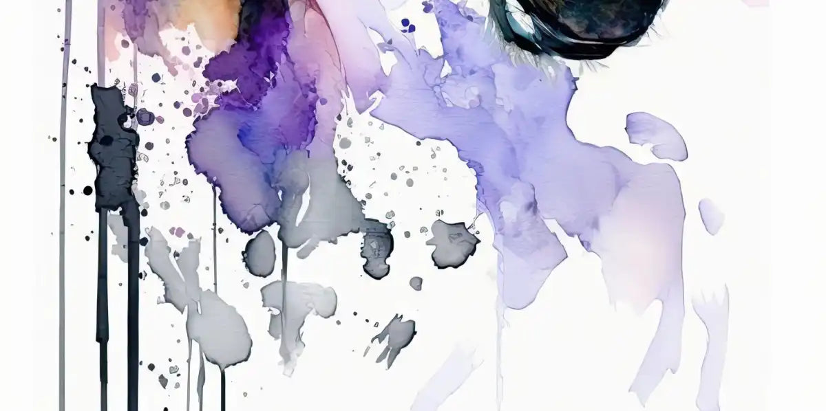 Frendorf | Lila Pferd Aquarell Wandkunst