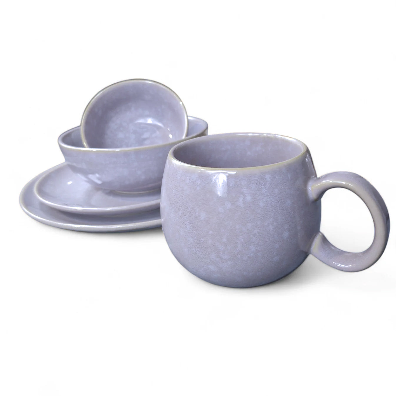 Frendorf | Lala Lila Reisschüssel 11cm - Elegante und stilvolle Keramikschüssel in Lila - Ideal zum Servieren von Reis, Suppen oder kleinen Gerichten - Perfekt für den täglichen Gebrauch oder besondere Anlässe