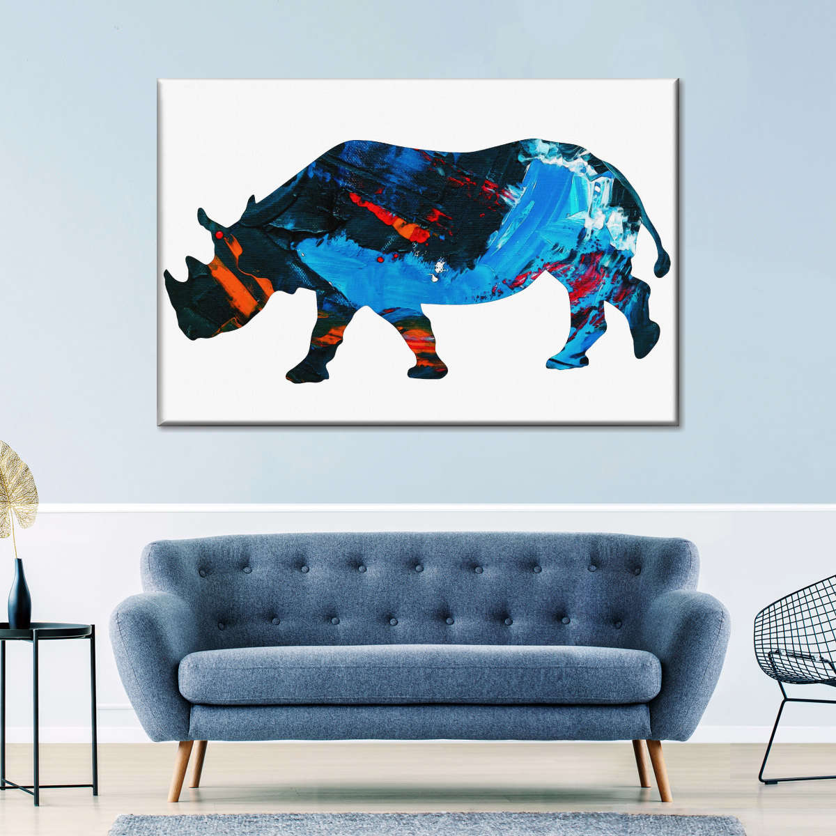 Frendorf | Rhino Abstract Silhouette Wandkunst