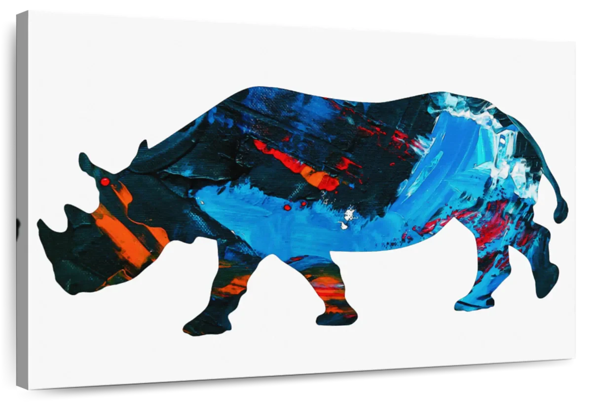 Frendorf | Rhino Abstract Silhouette Wandkunst