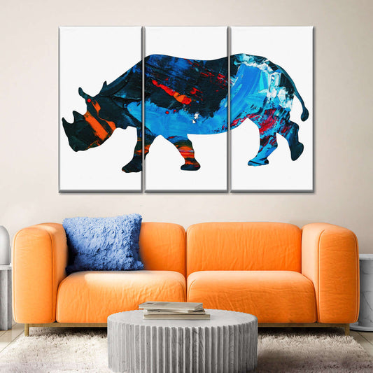 Frendorf | Rhino Abstract Silhouette Wandkunst