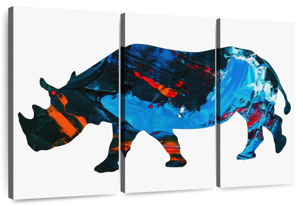 Frendorf | Rhino Abstract Silhouette Wandkunst