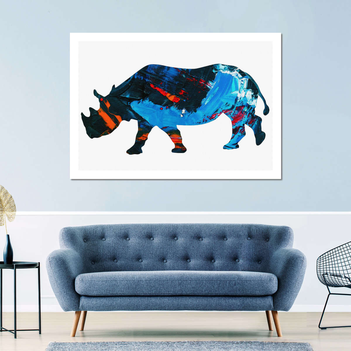 Frendorf | Rhino Abstract Silhouette Wandkunst
