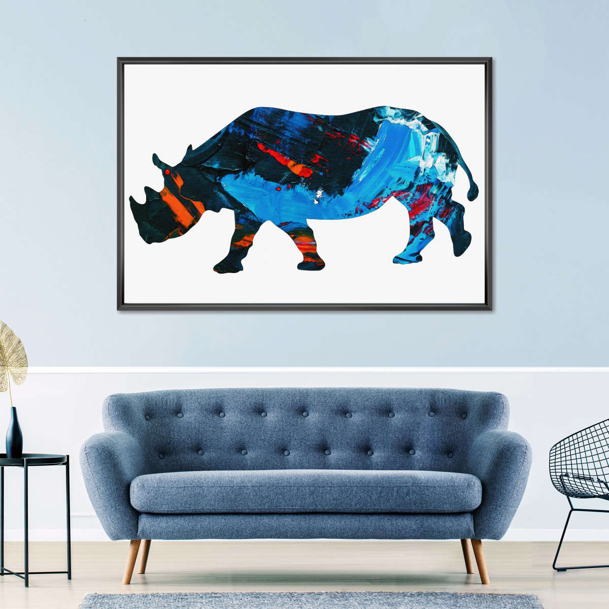 Frendorf | Rhino Abstract Silhouette Wandkunst