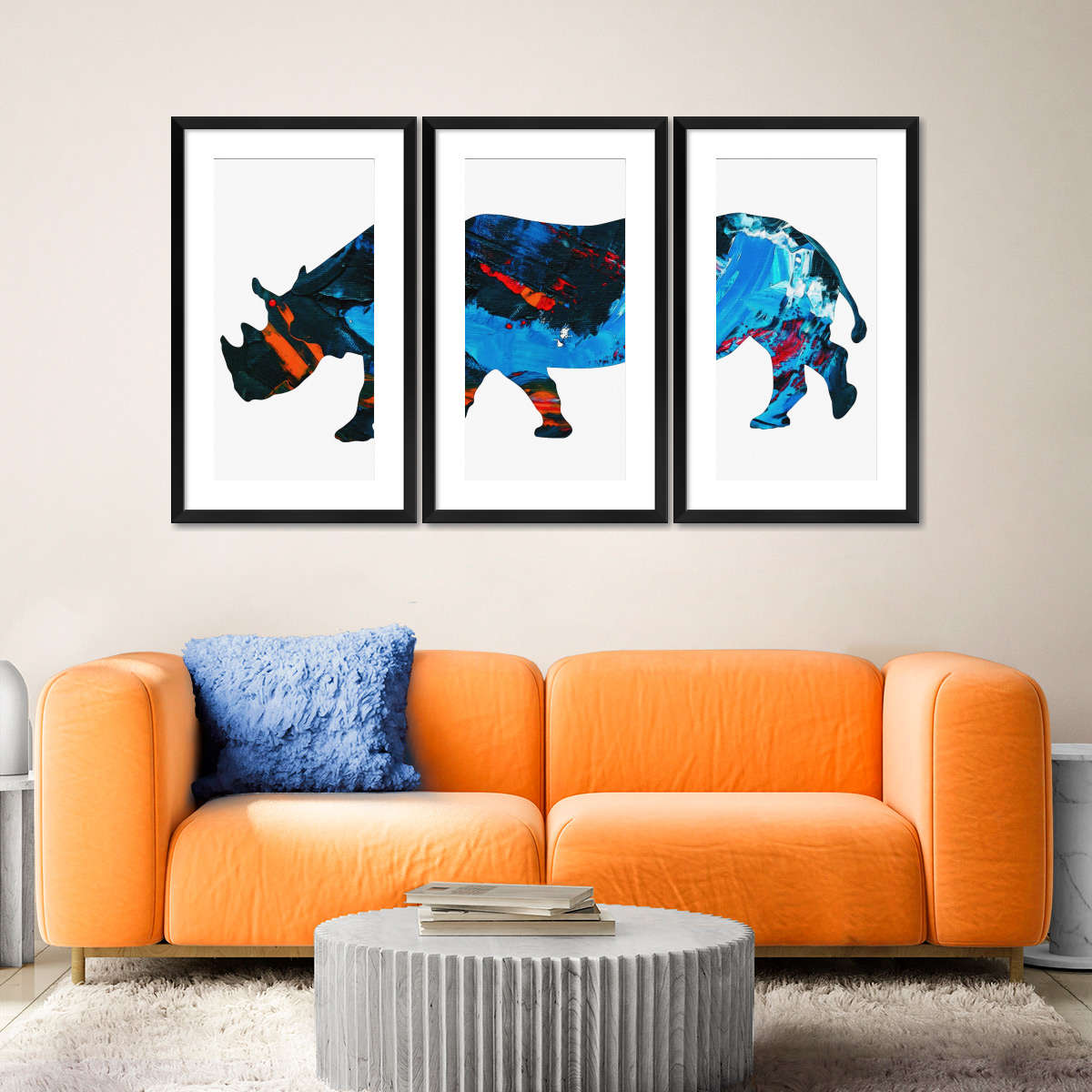 Frendorf | Rhino Abstract Silhouette Wandkunst