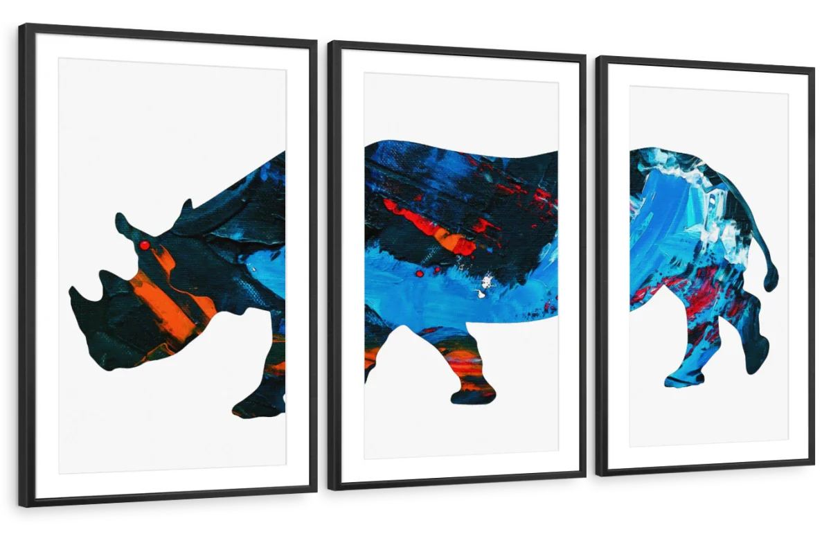 Frendorf | Rhino Abstract Silhouette Wandkunst